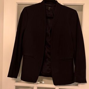 J Crew Chic Black Open-Front “Going Out” Blazer